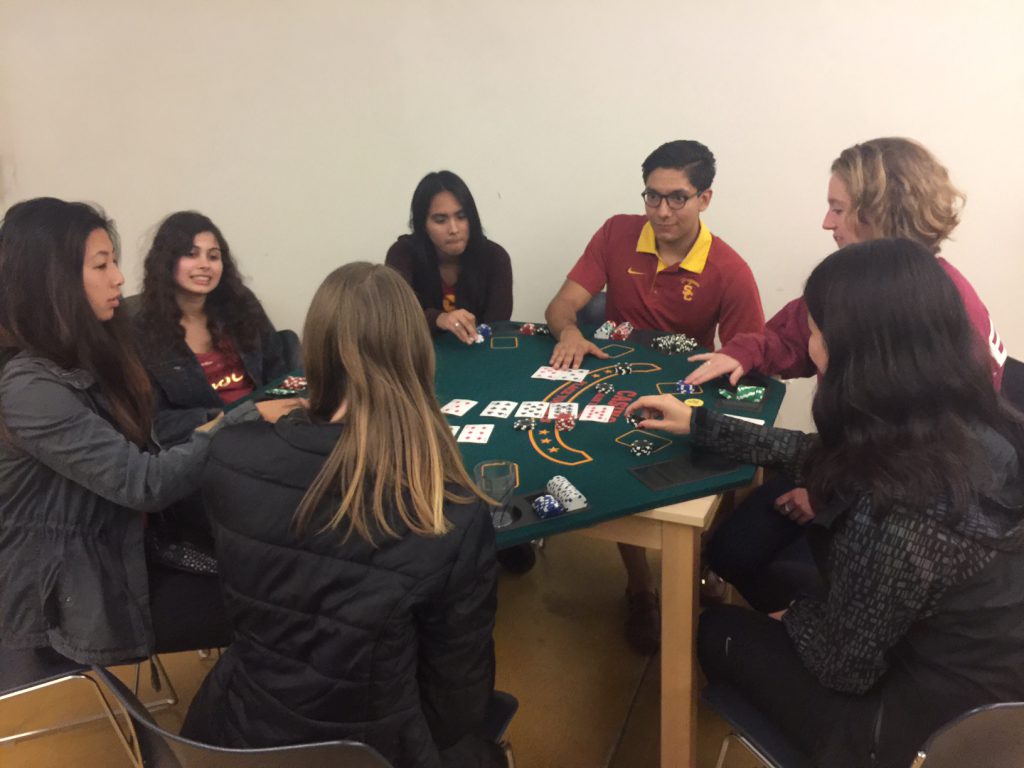 USC students around table